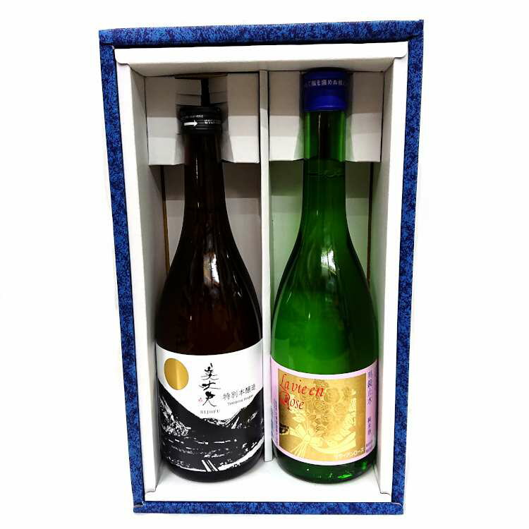 父の日ギフト 美丈夫 特別本醸造＆明鏡止水 純米ラヴィアンローズ720ml×2本セット箱入 【あす楽対応 車中泊】日本酒 飲み比べセット ミニ 熨斗紙対応 高知県 長野県 御中元 日本酒 セット 日本酒 飲み比べ お酒 飲み比べセット のし紙 家飲み