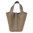 エルメス HERMES ピコタンロックPM W刻印 SV金具 エトゥープ トリヨンクレマンス(67500)(4)