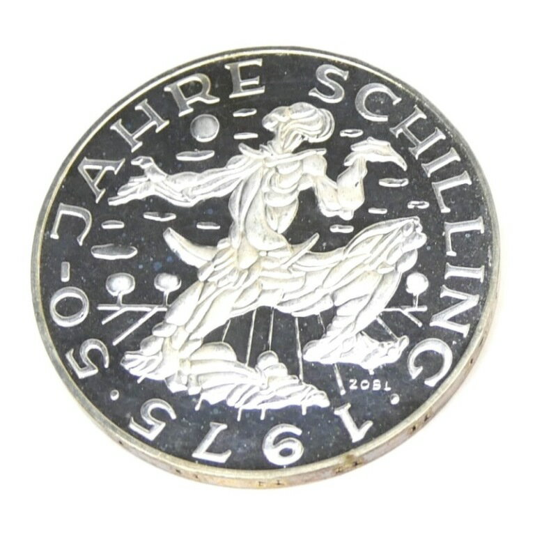 オーストリア 100シリング銀貨 1975年 【中古】(64722)