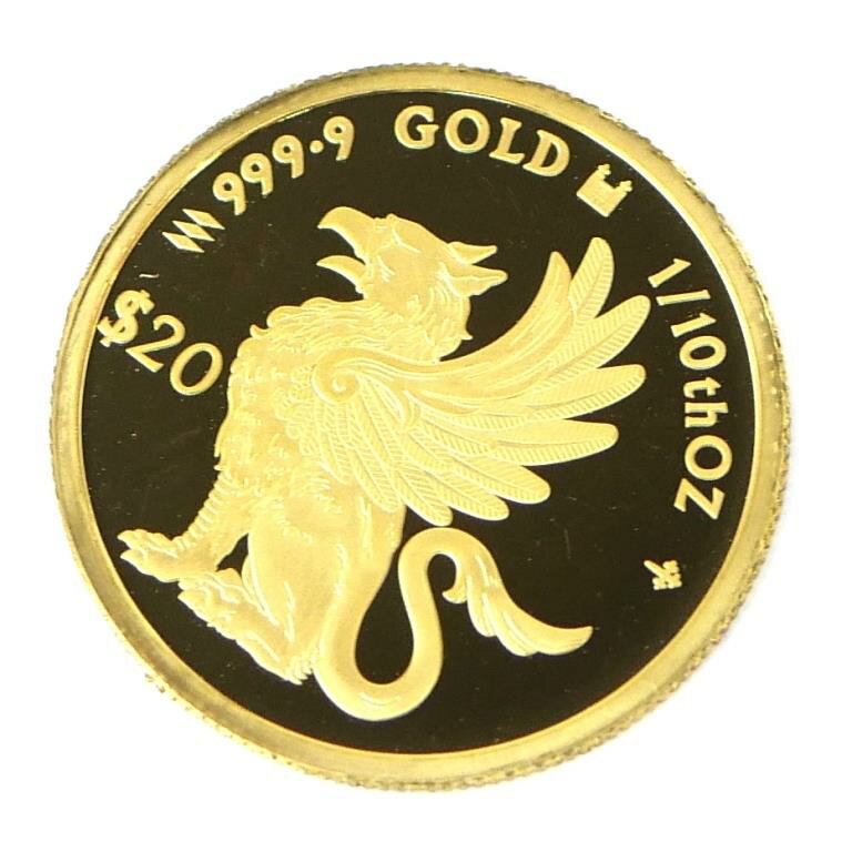 グリフィン金貨 純金コイン 1/10オンス クック諸島 2025年 【中古】(69677)