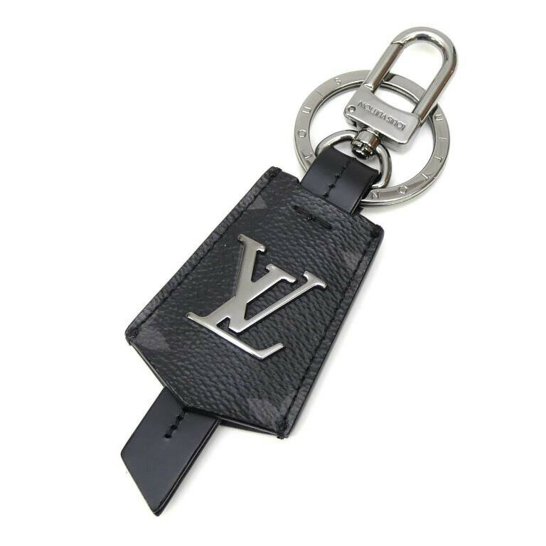 ルイ・ヴィトン LOUISVUITTON ポルトクレ・クロッシュ クレ バッグチャーム キーホルダー M63620 モノグラム・エクリプス 【中古】(69526)
