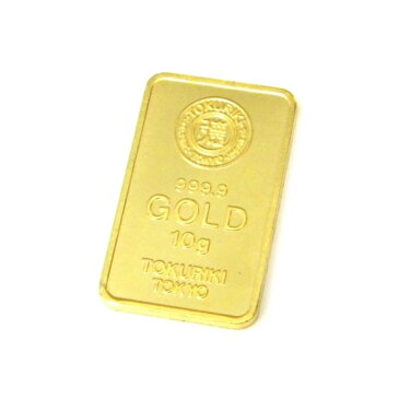 徳力本店 純金 インゴット 10g ゴールドバー 24金 k24 金塊(40562)