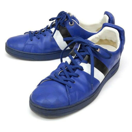 LOUISVUITTON スニーカー ダミエ エンボス ブルー 7.5 【中古】(63446) LOUISVUITTON スニーカー ダミエ エンボス ブルー 7.5 【中古】(63446)