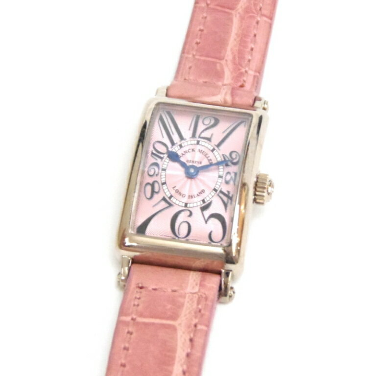 FRANCK MULLER 腕時計 ロングアイランド クオーツ 802QZ ピンク盤/750WG 【中古】(52872)