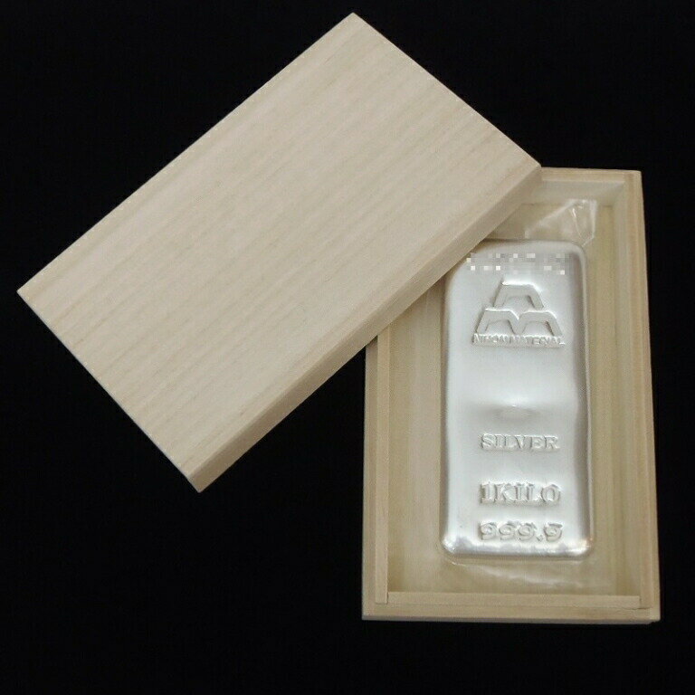 【エントリーでポイントUP】 日本マテリアル 純銀 インゴット [桐箱付] 1000g 1kg シルバー/SV999.9 ingot 57267 