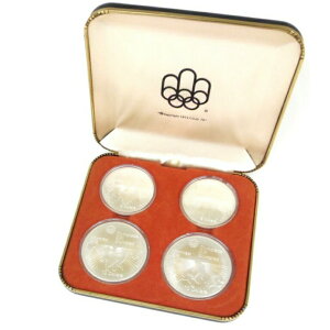 モントリオールオリンピック記念銀貨セット 5ドル×2枚、10ドル×2枚 1976 /シルバー/SV925 銀貨(57696)