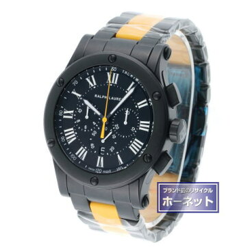 ラルフローレン スポーティング クロノグラフ オートマチック RLR0236801 ブラック文字盤 SS(PVD/ラバーコーティング) 【中古】 1700541