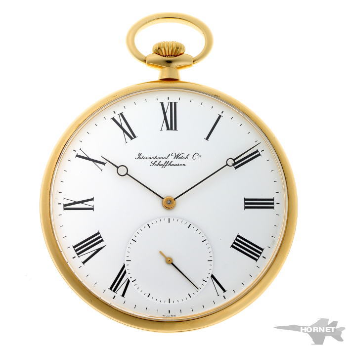 IWC インターナショナルウォッチカンパニー ポケットウォッチ 懐中時計 スモールセコンド 手巻 Cal.9520 Ref.5201 ホワイト文字盤 750YG 【中古】【時計】 2110230