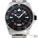 GUCCI グッチ DIVE ダイブ クォーツ YA136221 ブラック文字盤　SS 【中古】【時計】 2210230