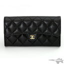 CHANEL シャネル クラシック ロングフラップウォレット 長財布 AP0241Y01864 キャビアスキン　ブラック  230032