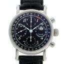 CHRONOSWISS クロノスイス ルナ クロノグラフ　ムーンフェイズ オートマチック Cal.7750 CH7523LSW ブラック文字盤　SS 【中古】【時計】 2310239