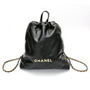 CHANEL シャネル シャネル22 ラージ バックパック リュックサック　バッグ AS3313 ブラック　カーフ 【中古】【バッグ】 2300759