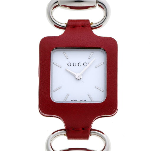 GUCCI グッチ 1921 クロシェット 提時計 クォーツ YA130418 ホワイト文字盤 SS / レザー 【中古】【時計】 2400402 GUCCI グッチ 1921 クロシェット 提時計 クォーツ YA130418 ホワイト文字盤 SS / レザー 【中古】【時計】 2400402