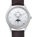 JAEGER-LECOULTRE ジャガールクルト マスター カレンダー ムーンフェイズ オートマチック Cal.866 Q1558420 / 176.8.12.S シルバー文字盤 SS 【中古】【時計】 2410141(2)