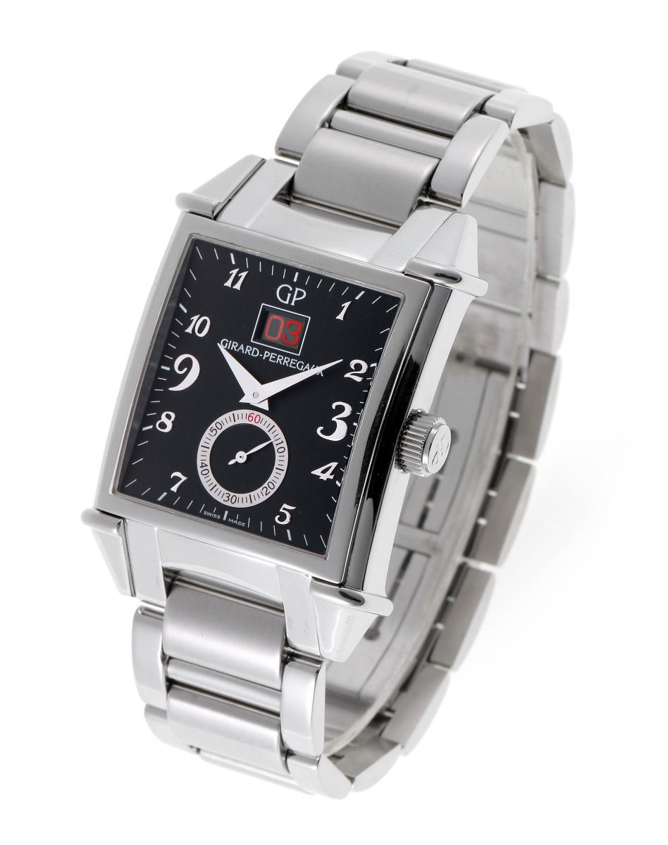 GIRARD-PERREGAUX ジラールペルゴ ヴィンテージ1945 キング ビッグデイト オートマチック Cal.3330 25805-11-621-1 ブラック文字盤　SS 【中古】【時計】 2410285