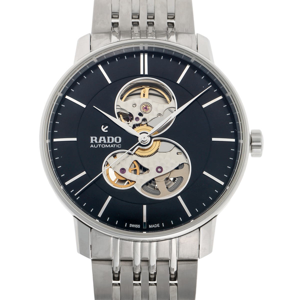RADO ラドー クポール クラシック オープンハート オートマチック R22894153 / 734.3894.4 ブラック文字盤 SS 【未使用】【時計】 2410326
