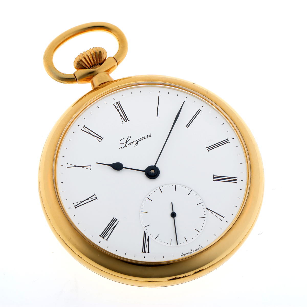 LONGINES ロンジン ポケットウォッチ スモールセコンド 手巻 Cal.L848.4 4038 ホワイト文字盤　GP 【中古】【時計】 2410332