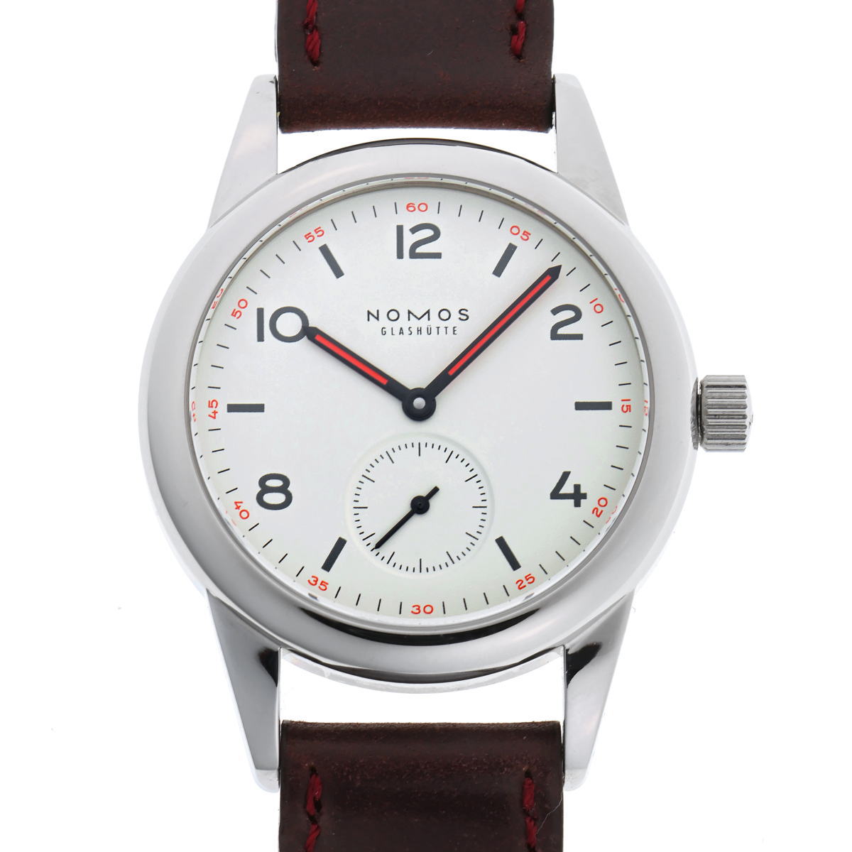 NOMOS ノモス クラブ ウォッチ 手巻 Cal.α CL1A1W1 アイボリー文字盤 SS 【中古】【時計】 2410377