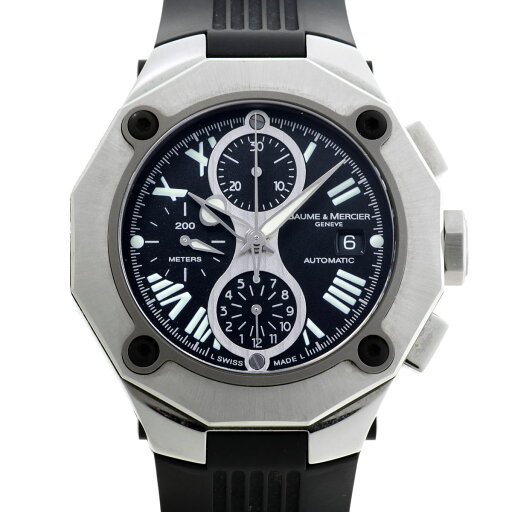 BAUME&MERCIER ボーム&メルシエ リビエラ クロノグラフ オートマチック M0A08755 ブラック文字盤 SS 【中古】【時計】 2510031 BAUME&MERCIER ボーム&メルシエ リビエラ クロノグラフ オートマチック M0A08755 ブラック文字盤 SS 【中古】【時計】 2510031