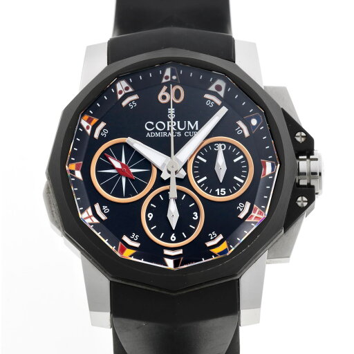 CORUM コルム アドミラルズカップ スプリットセコンド クロノグラフ オートマチック 01.0075 / A986/02937 ブラック文字盤 SS / PVD 【中古】【時計】 2510045 CORUM コルム アドミラルズカップ スプリットセコンド クロノグラフ オートマチック 01.0075 / A986/02937 ブラック文字盤 SS / PVD 【中古】【時計】 2510045