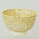 【茶道具】茶碗 色絵 波千鳥 加藤永山 作 化粧箱入り