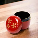茶道具 中棗 利休梅 縁金仕上げ 樹脂製 朱色
