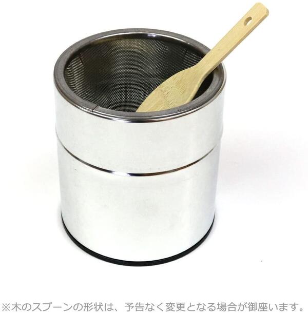 抹茶ふるい 家庭用 抹茶こし 茶道 茶道具 アイデア商品 無駄なく抹茶を漉します(木スプーン・内蓋付） auc-houkouen-tea-10000073 茶道具・抹茶・八女茶の芳香園 サンプル画像3