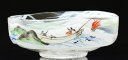 茶道具 抹茶茶碗 ガラス 馬盥茶碗 鵜飼風景 今岡都 化粧箱入り
