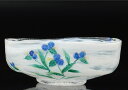 茶道具 抹茶茶碗 ガラス 馬盥茶碗 露草 今岡都 化粧箱入り