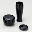 茶道具 茶箱 茶箱道具三点セット(棗・香合・茶筅筒) 溜無地(木製)