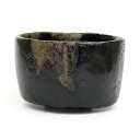 茶道具 楽茶碗 黒茶碗 銘 「七里」 光悦写 佐々木昭楽作