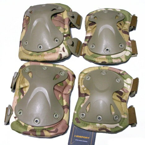 エルボー ＆ ニーパッド セット MC マルチカム サバゲーやスケボーなどのスポーツに [A-pa-03-cp] WOSP..