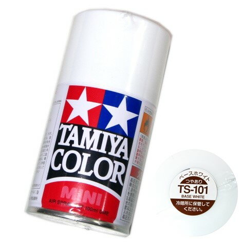 タミヤ カラー MINI　スプレー塗料 (TS-101) ベースホワイト つやあり