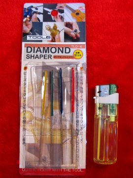 ダイヤモンドシェイパー (ヤスリ) 極細・丸棒タイプ 4種セット (TLD-4) アクセサリーや細かい作業用 TOOLx2