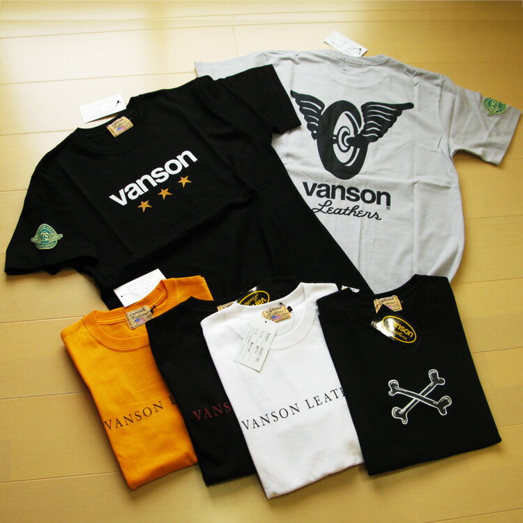 vanson バンソン半袖Tシャツ 3デザイン サイズM〜XL P975- 送料無料 メンズ Tシャツ バイカー お洒落