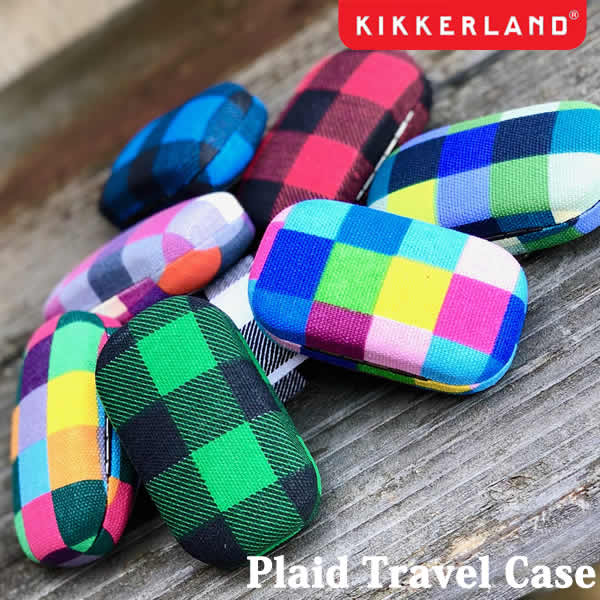 Plaid Travel Case プレイドトラベルケース 携帯用 小物入れ ピルケース アクセサリー DETAIL キッカーランド