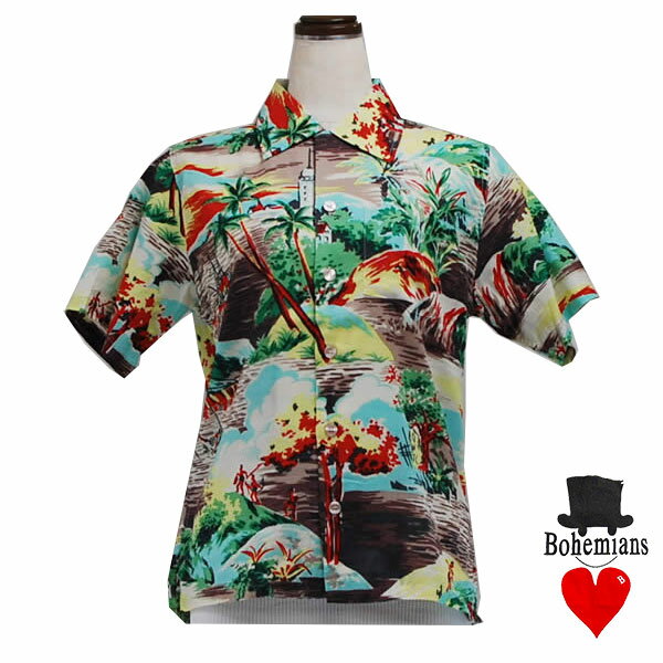 BOHEMIANS ボヘミアンズ CAPE TOWN S/S ALOHA SHIRTS 半袖シャツ UNISEX アロハ