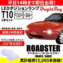 送料無料 1年保証 マツダ ロードスター NA6CE NA8C NA ユーノス BrightRay T10 LEDバルブ ポジションランプ 車幅灯 車検対応 2本セット