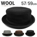 【エントリーでポイント7倍】ポークパイハット ウール100% 秋冬 帽子 メンズ 57cm 59cm つば 短い 無地 hat-1375 たためる BIG バケハ レディース 秋冬 帽子 大きいサイズ ウール 毛 シンプル 折り畳み 渋い お洒落 男女兼用 プレゼント 即納【メール便送料無料】