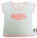 当店ポイント5倍 NEW von-t-019 Von Dutch スポーツ素材Tシャツ ホワイトS 女性用 レディース Tシャツ Sサイズ プレゼント あす楽 即納..