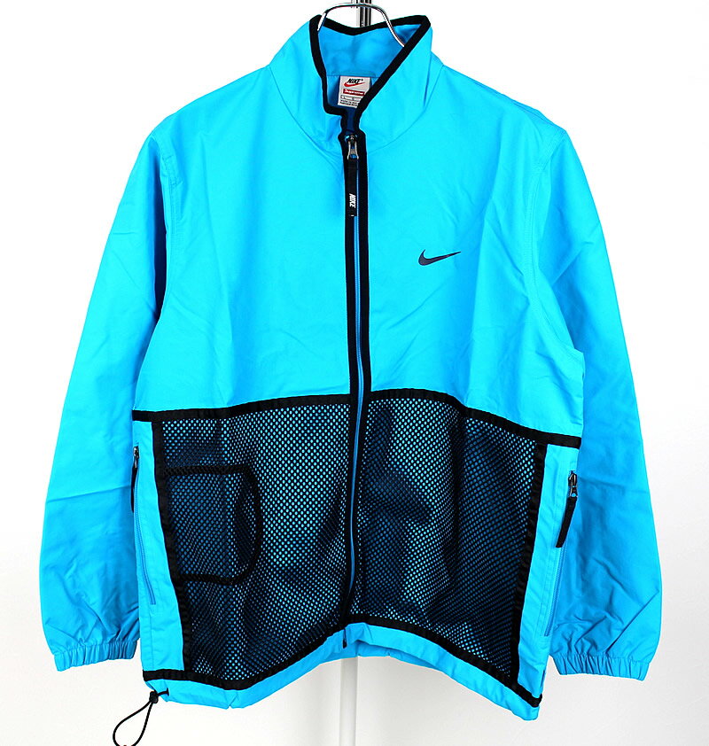 シュプリーム ナイキ　NIKE　トレイルランニングジャケット　ジャケット　ナイロン　水色　サイズL　極美品　z0075 【中古】
