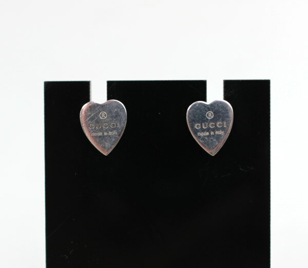 グッチ ピアス シルバー ハート GUCCI アクセサリー q689 【中古】