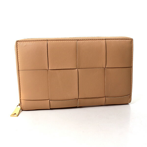 ボッテガヴェネタ ラウンドファスナー長財布 ベージュ q713 【中古】