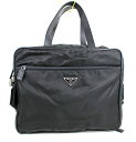 プラダ ビジネスバッグ ブリーフケース 黒 ブラック 書類かばん PRADA ショルダーバッグ V196 斜め掛けかばん 鞄 q770 【中古】(4)