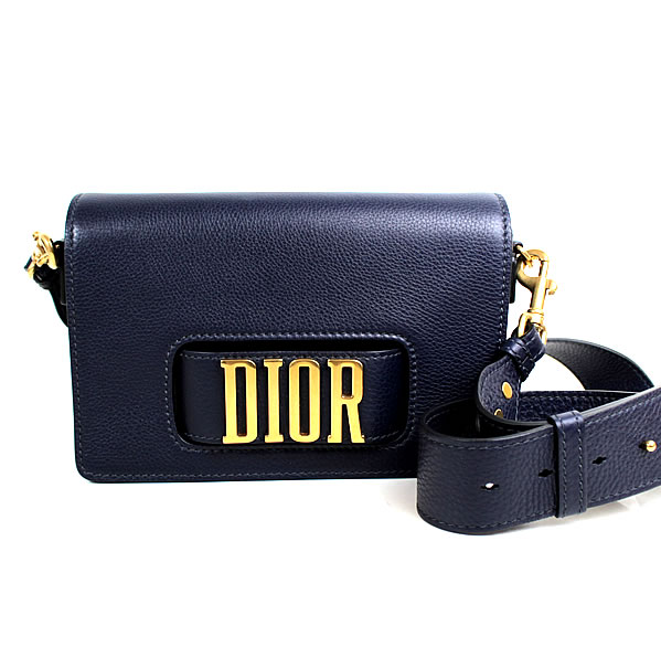 Rakuten - クリスチャンディオール　DIOR　ショルダーバッグ　ネイビー　美品　ポシェット　p369