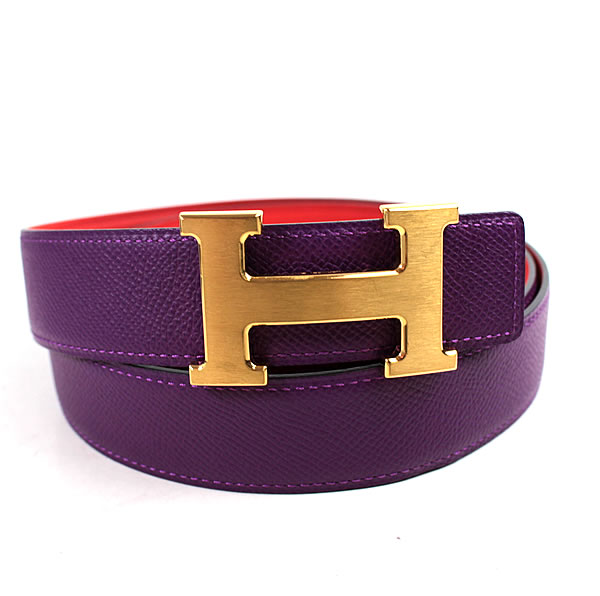 エルメス コンスタンス ベルト パープル×オレンジ×ゴールド金具 リバーシブル 95　新品同様　o243 【中古】のサムネイル