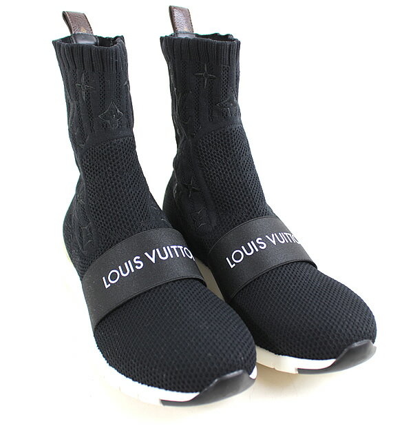 ルイヴィトン ブーツ ブラック 黒 サイズ36 美品 靴 新品同様 モノグラム 23 r070 【中古】