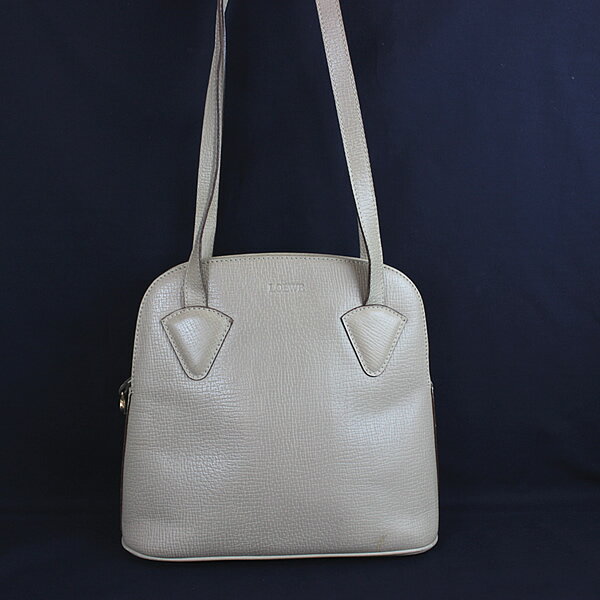 ロエベ ショルダーバッグ トートバッグ ハンドバッグ グレージュ r082 【中古】