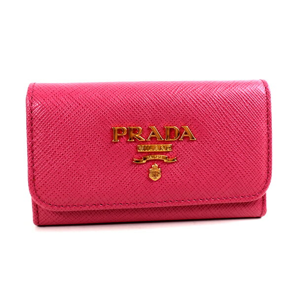 プラダ キーケース 6連キーケース ピンク 新品同様 PEONIA 極美品 1PG222 PRADA r294 【中古】