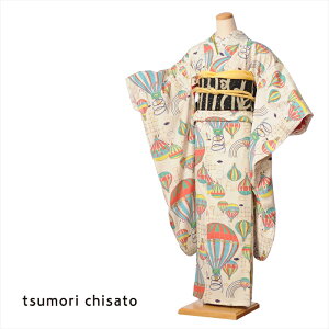 【レンタル】tsumori chisato ツモリチサト 振袖レンタルフルセット8SACB-26 振袖 レンタル 成人式レンタル 成人式 1月 貸衣装 振袖レンタル 着物レンタル 個性派 気球 オフホワイト 150cm-168cm位まで 足袋プレゼント 往復送料無料ネット予約